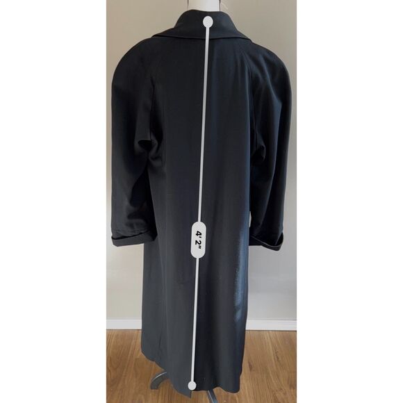 Jones New York black double breasted wool trench coat. L/XL - Picture 4 of 9